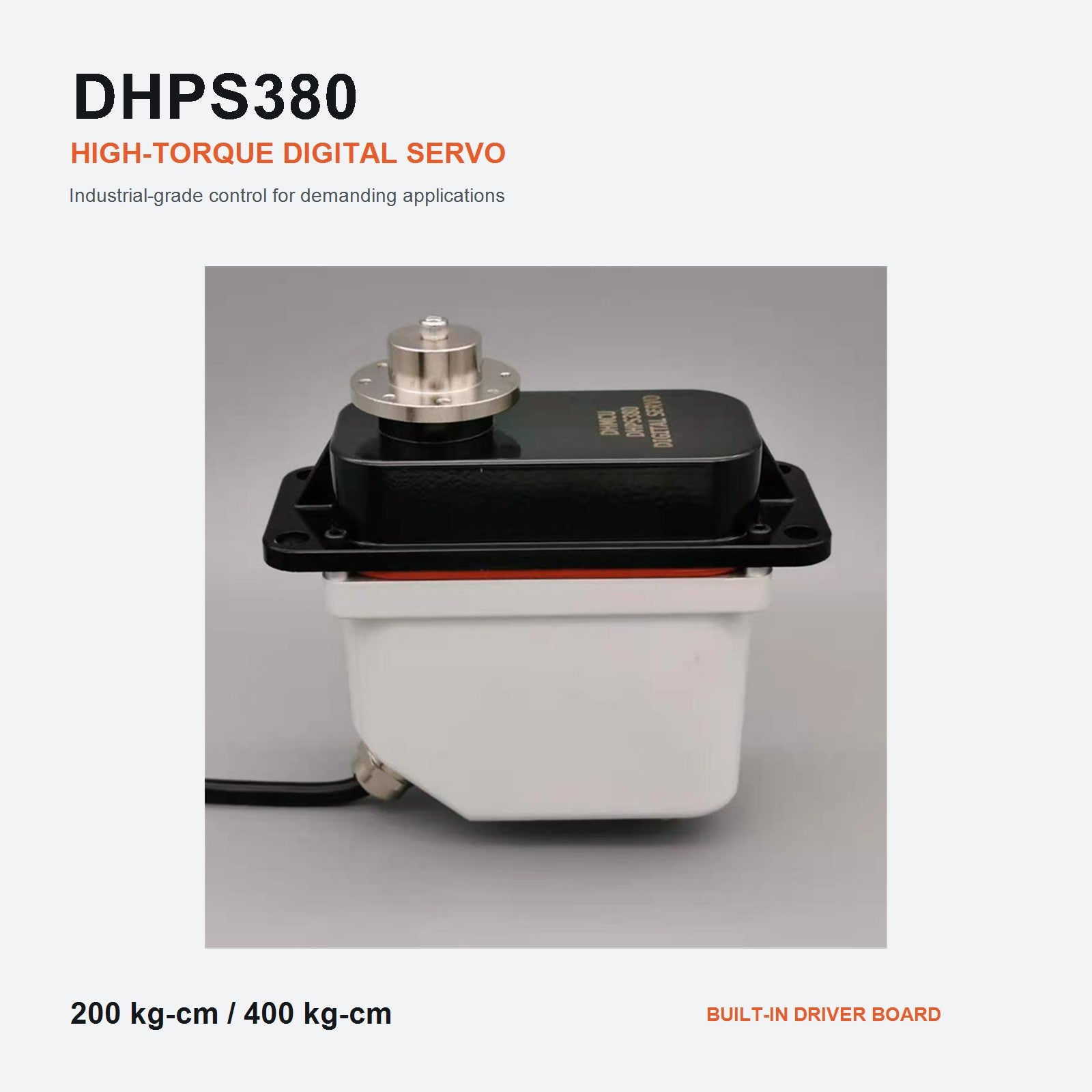 DHPS380 High-Torque Digital Servo 200kg-cm / 400kg-cm Hero
